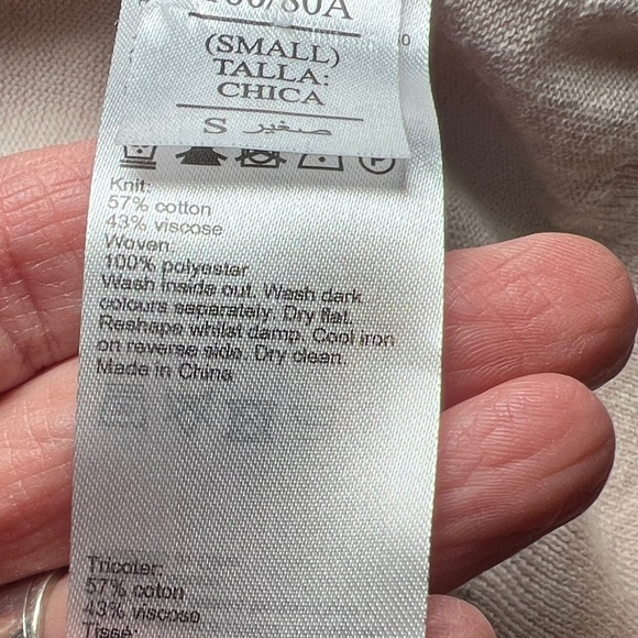 All Saints Soft Pink Knit Top with Silk detail - Small - Picture 6 of 8